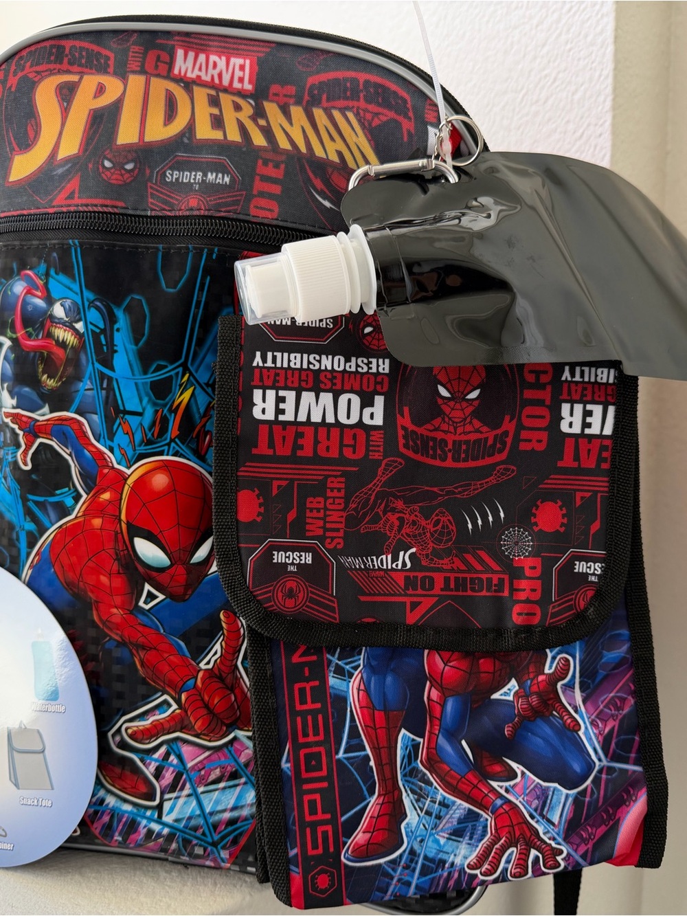 Spiderman Kids Backpack in Red, Black & Blue